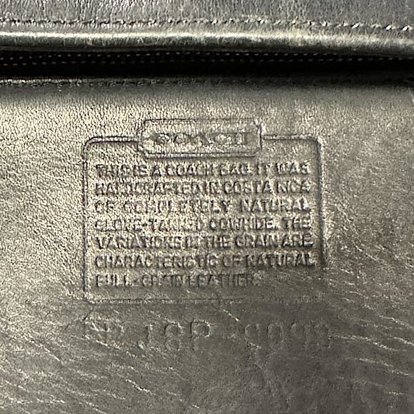 VINTAGE 90s COACH Tribeca Black Leather Bucket Bag Shoulder Purse J8P 9098 - Picture 8 of 9